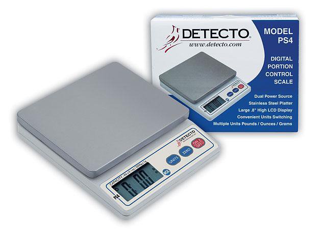 Scale Food / Lab Scale Detecto® LCD Display 4 lbs. Capacity AC Adapter / Battery Operated by Detecto  ID PS4